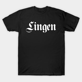 Lingen written with gothic font T-Shirt